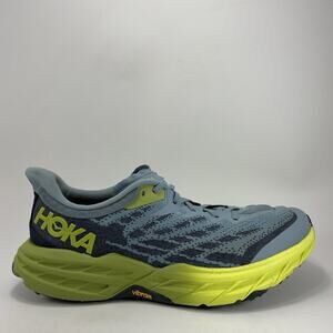 Hoka One One Speedgoat 5 Trail Running Men 10.5D Stone Blue/Dark Citron Athletic